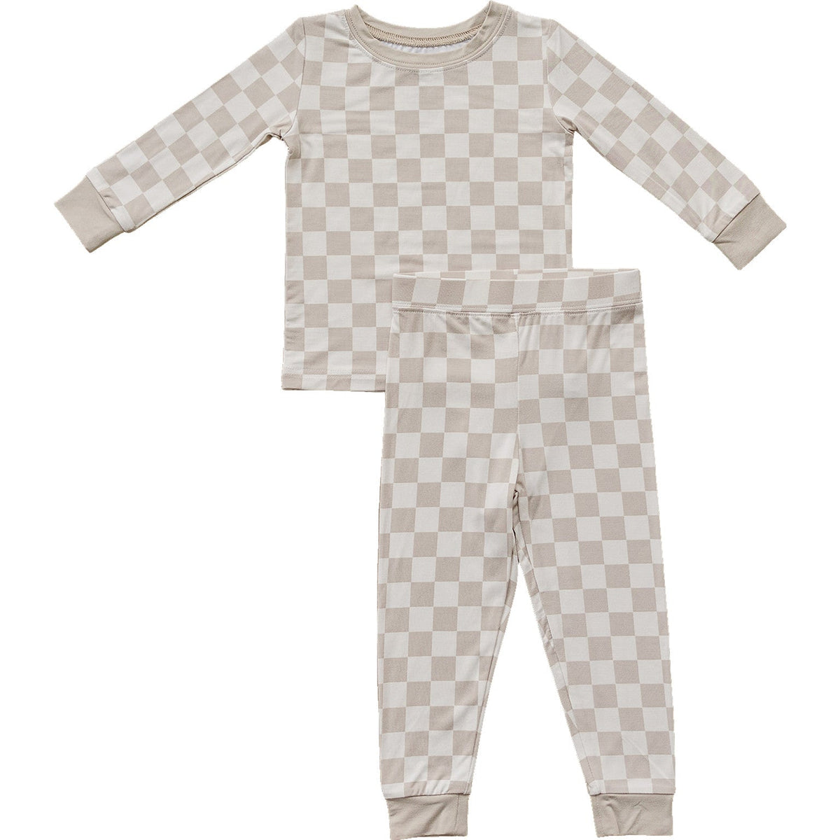 Mebie Baby Mebie Baby Taupe Checkered Bamboo Cozy Set For Babies And Toddlers - 