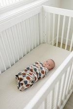 Mebie Baby Mebie Baby Taupe Stripe Muslin Crib Sheet For Baby Nursery - 