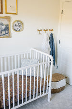 Mebie Baby Mebie Baby Venetian Floral Muslin Crib Sheet For Baby Bedding And Nursery - 