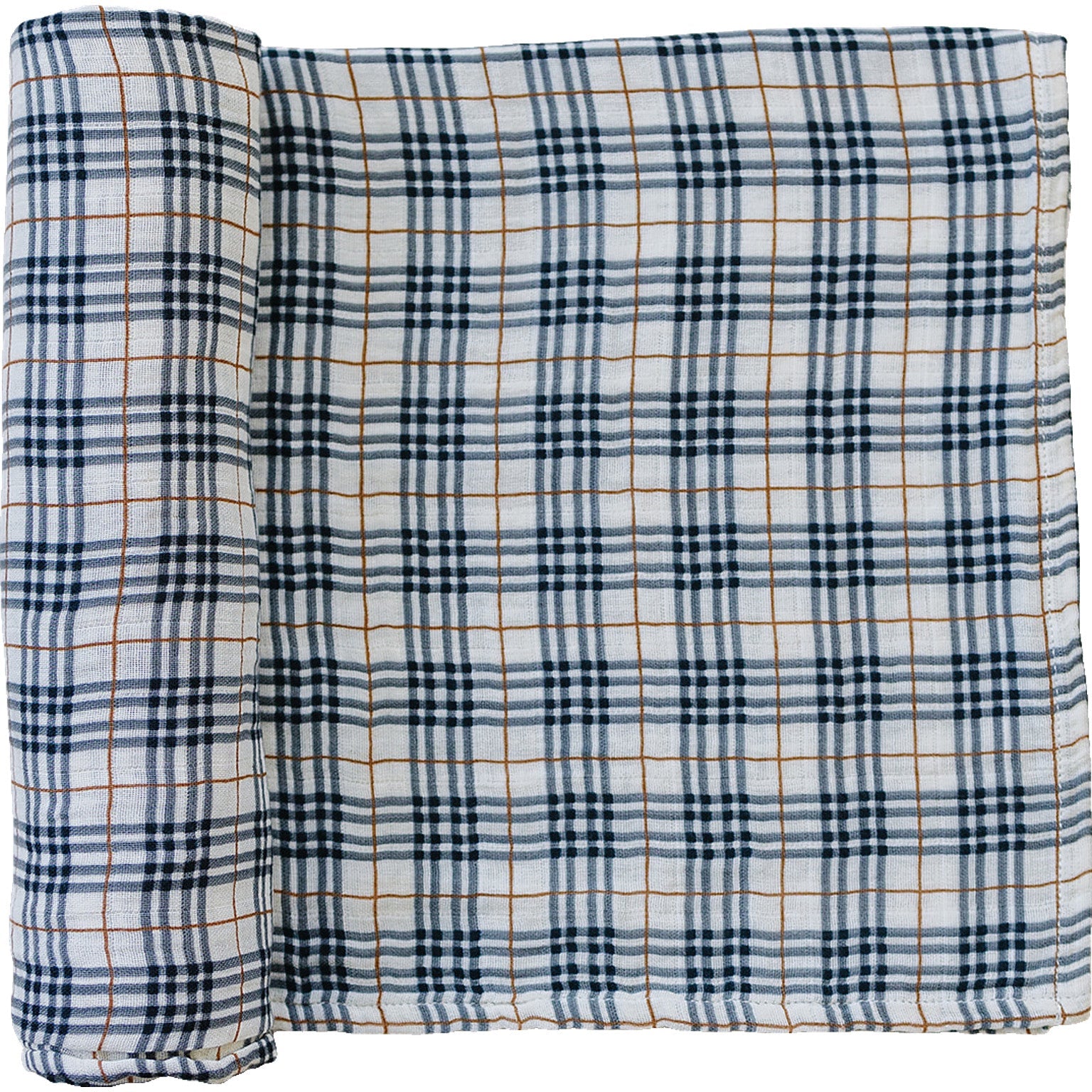 Mebie Baby Mebie Baby Vintage Plaid Muslin Swaddle Blanket 100 Percent Cotton - 