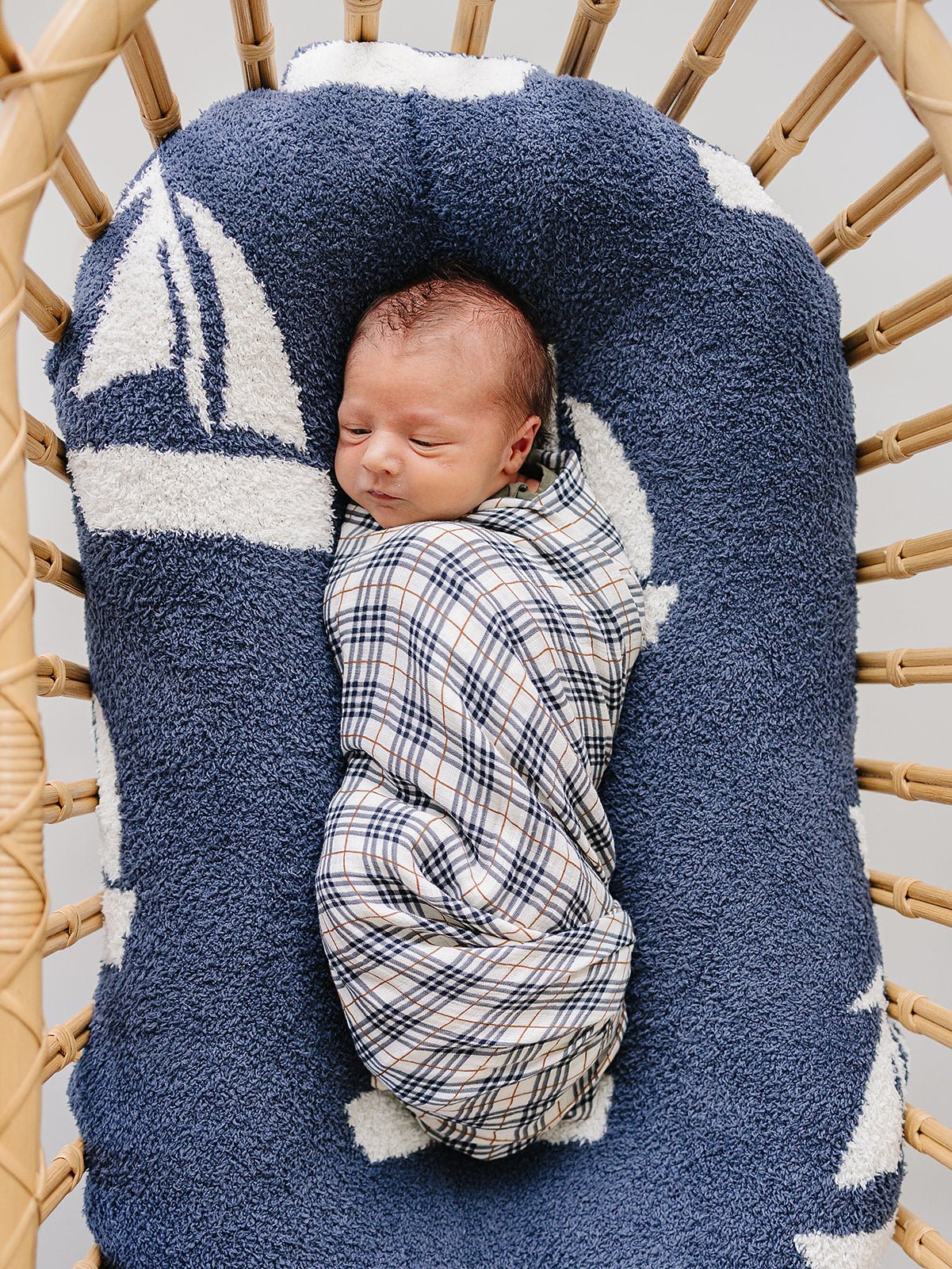 Mebie Baby Mebie Baby Vintage Plaid Muslin Swaddle Blanket 100 Percent Cotton - 