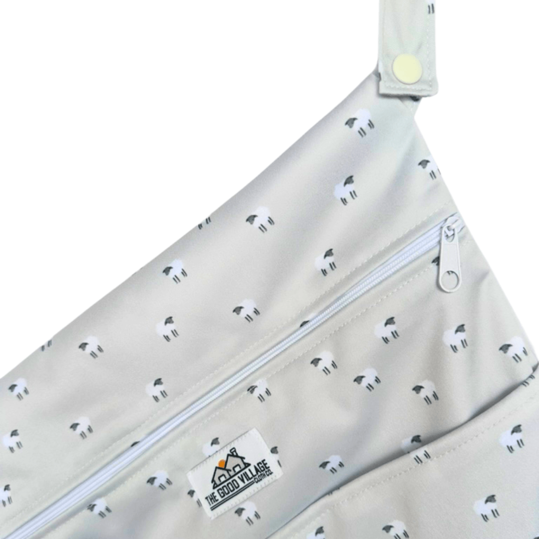 The Good Village Cloth Co. Medium Wetbag | Sheep Tofu - 
