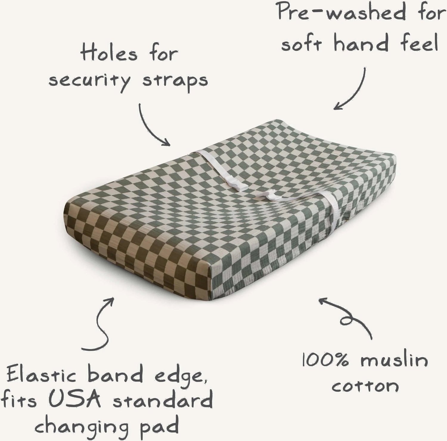 Extra Soft Muslin Changing Pad Cover by Mushie (view 2 of 82)