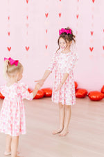 Mila & Rose ® Melt My Heart 3/4 Sleeve Ruffle Twirl Dress - 