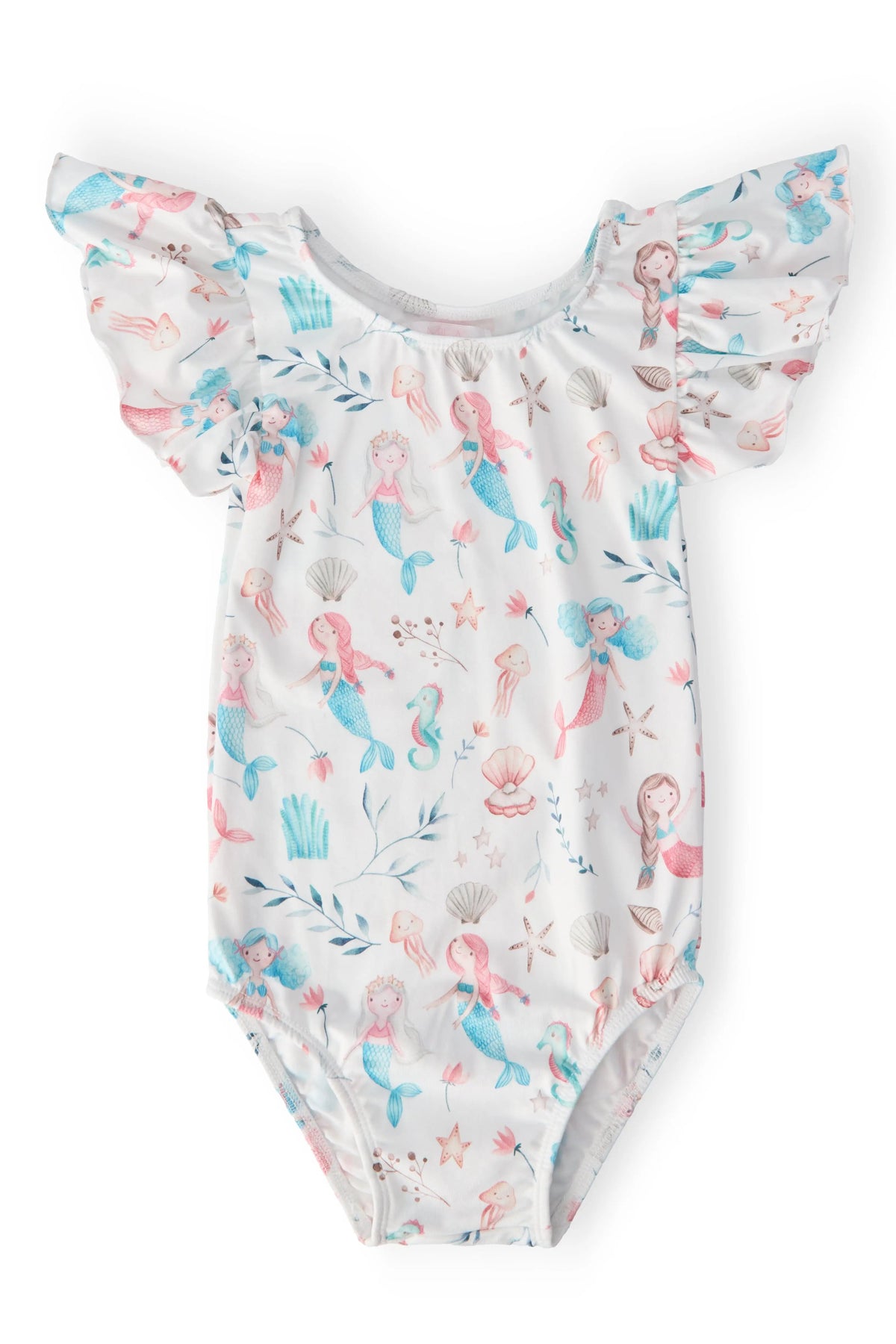 Mila & Rose ® Mermaid Friends S/S Flutter Sleeve Leotard - 