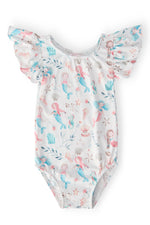 Mila & Rose ® Mermaid Friends S/S Flutter Sleeve Leotard - 