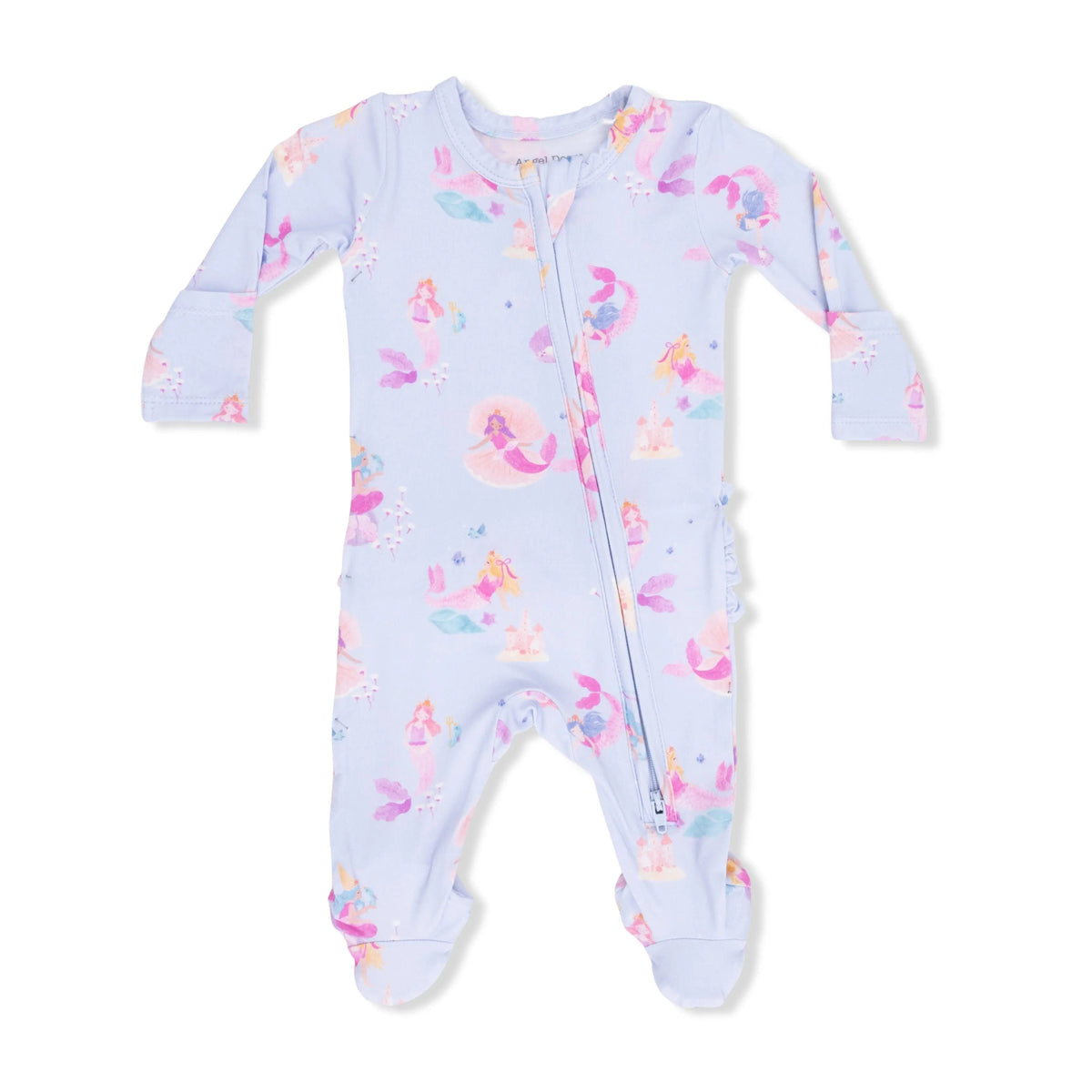 Angel Dear Mermaid Princesses - 2 Way Ruffle Back Zipper Footie - 