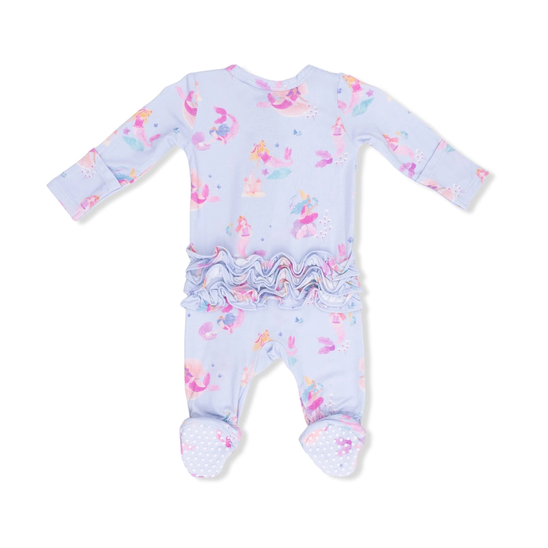 Angel Dear Mermaid Princesses - 2 Way Ruffle Back Zipper Footie - 