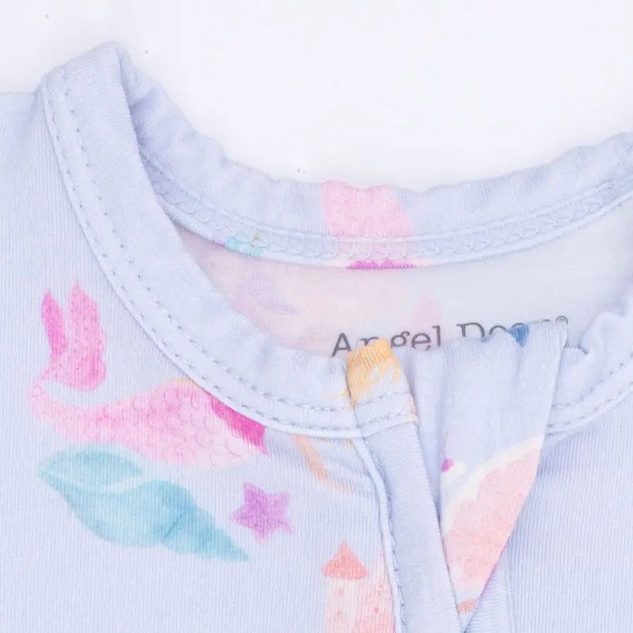 Angel Dear Mermaid Princesses - 2 Way Ruffle Back Zipper Footie - 