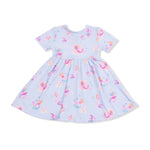 Angel Dear Mermaid Princesses - Twirly Short Sleeve Dress - 