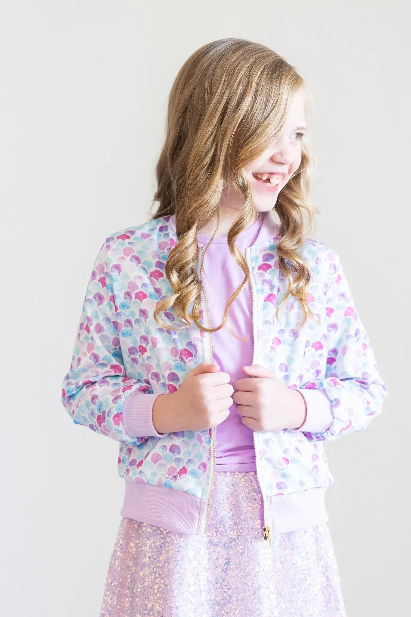 Mila & Rose ® Mermaid Scales Satin Jacket - 