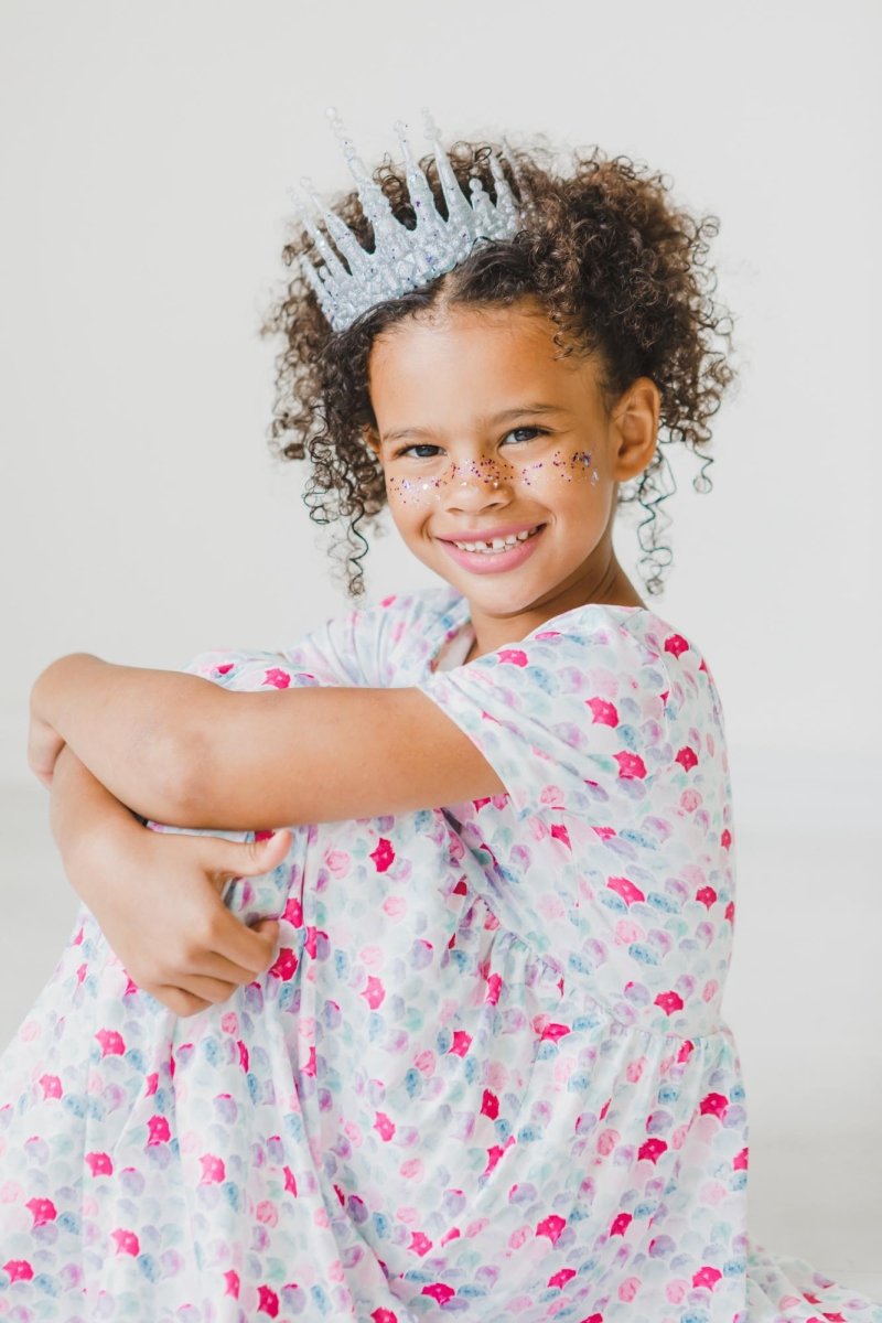 Mila & Rose ® Mermaid Scales S/S Pocket Twirl Dress - 