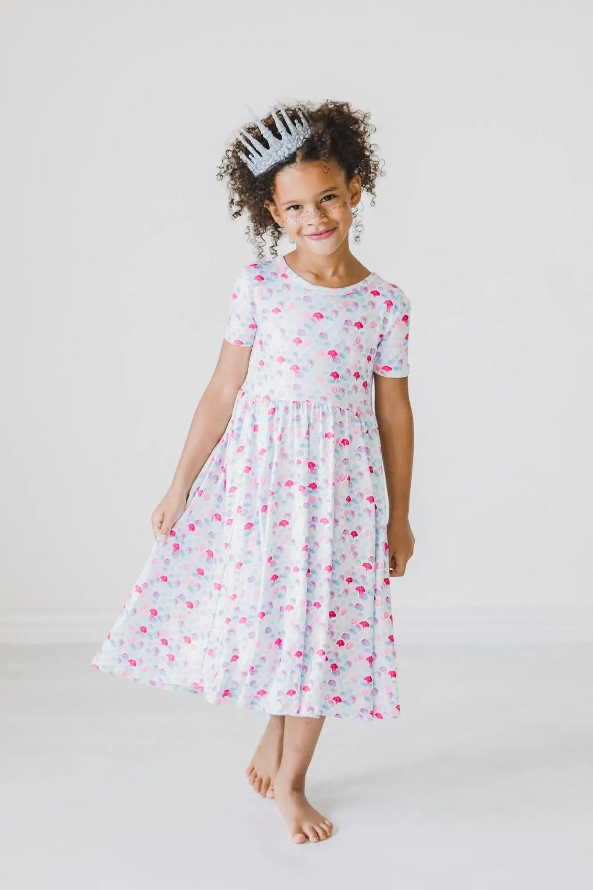 Mila & Rose ® Mermaid Scales S/S Pocket Twirl Dress - 