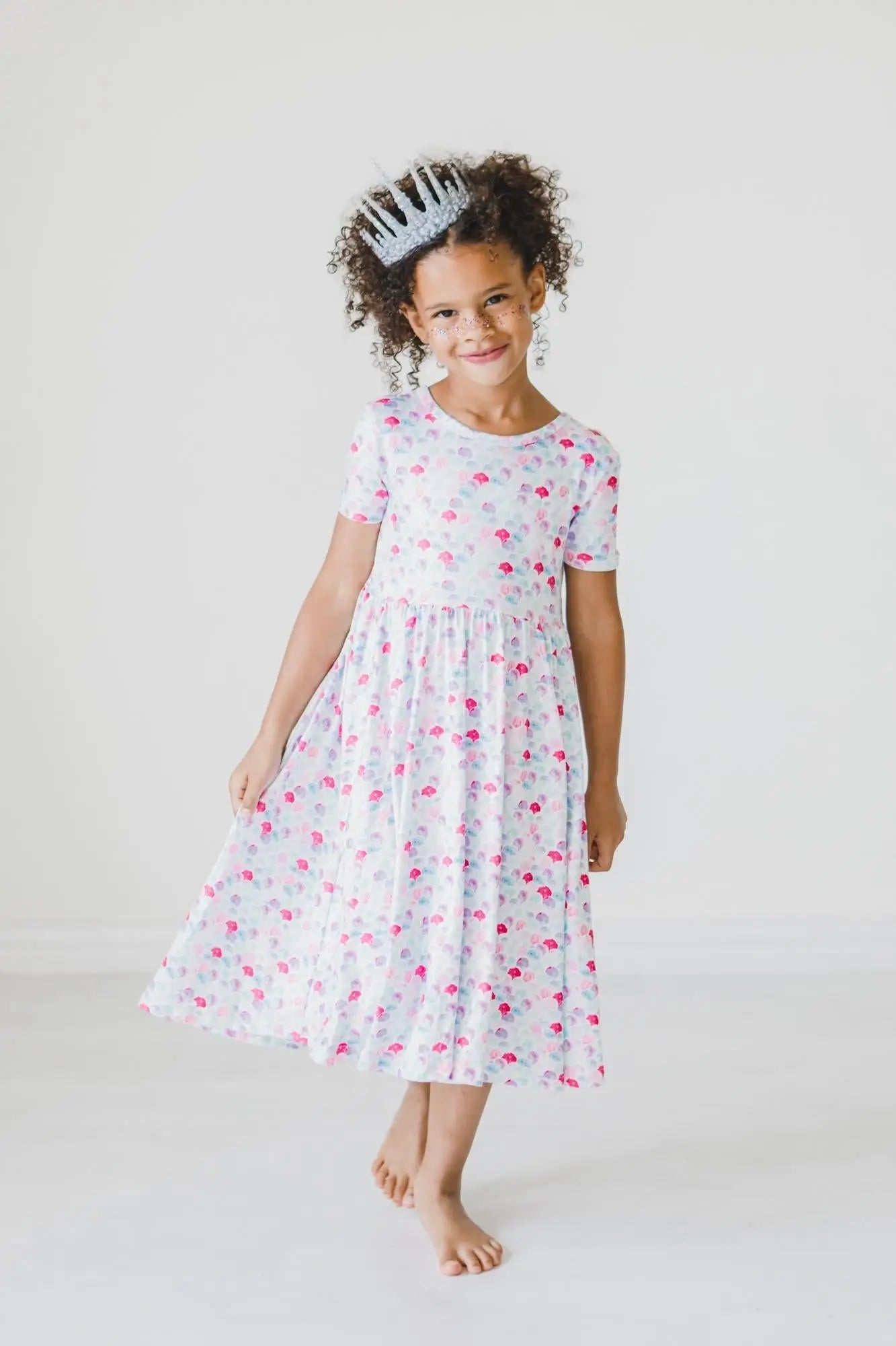 Mila & Rose ® Mermaid Scales S/S Pocket Twirl Dress - 