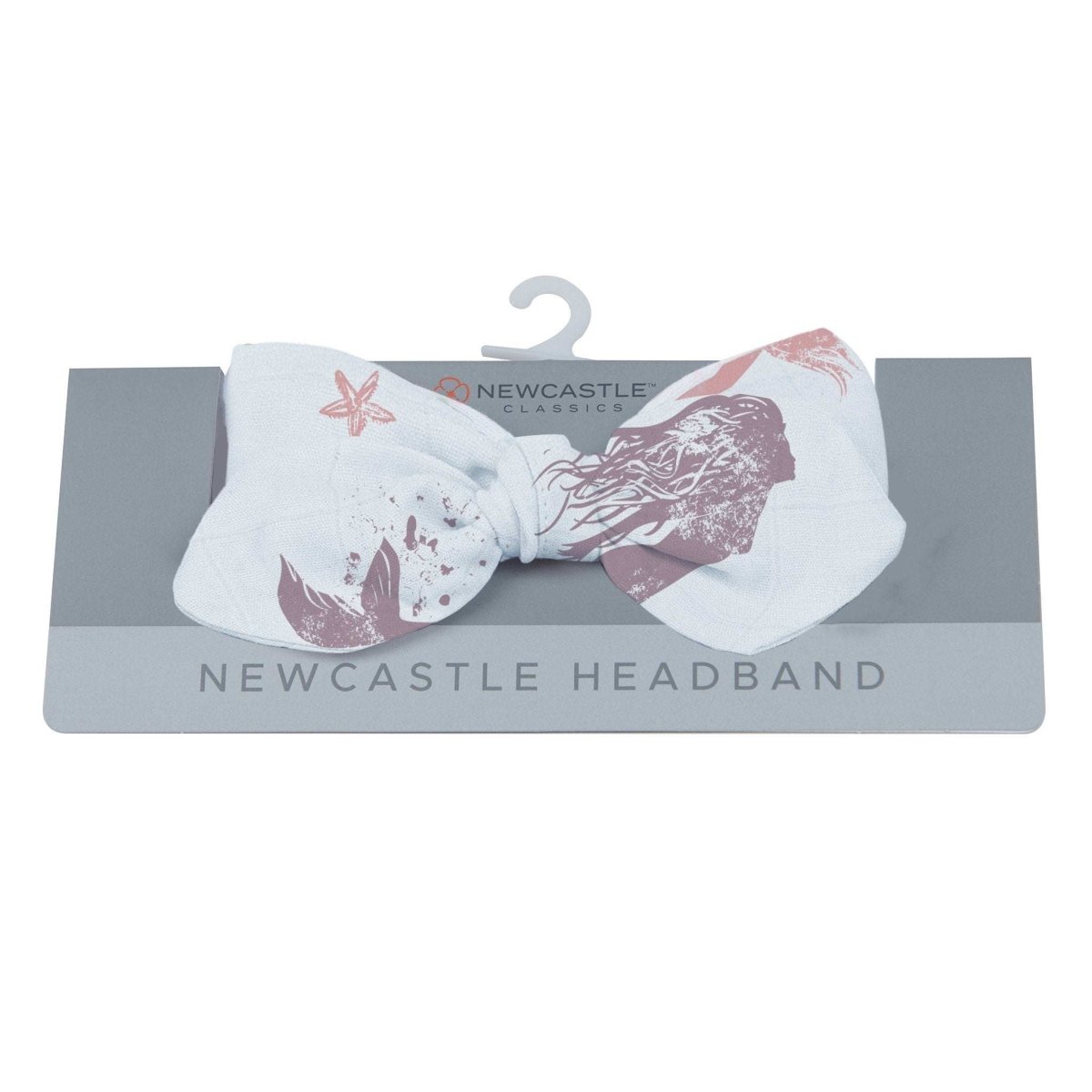 Newcastle Classics Mermaids Bamboo Baby Headband with Eco - Friendly Fabric for Little Girls - 