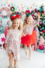 Mila & Rose ® Merry and Bright Three Quarter Tutu Leotard for Girls Dance Class - 