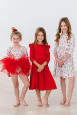 Mila & Rose ® Merry and Bright Three Quarter Tutu Leotard for Girls Dance Class - 