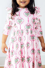 Mila & Rose ® Merry Mistletoe 3/4 Sleeve Ruffle Twirl Dress - 