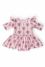 Mila & Rose ® Merry Mistletoe 3/4 Sleeve Twirl Flutter Bodysuit - 
