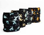 Kinder Cloth Diaper Co. Space and Sky: Essentials Pocket Cloth Diaper with Athletic Wicking Jersey, Grows with your Baby