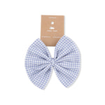 Angel Dear Micro Gingham Blue Blizzard - Bow on Headband - 