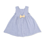 Angel Dear Micro Gingham Blue Blizzard - Dress with Bow and Bloomer - 