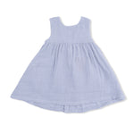 Angel Dear Micro Gingham Blue Blizzard - Dress with Bow and Bloomer - 