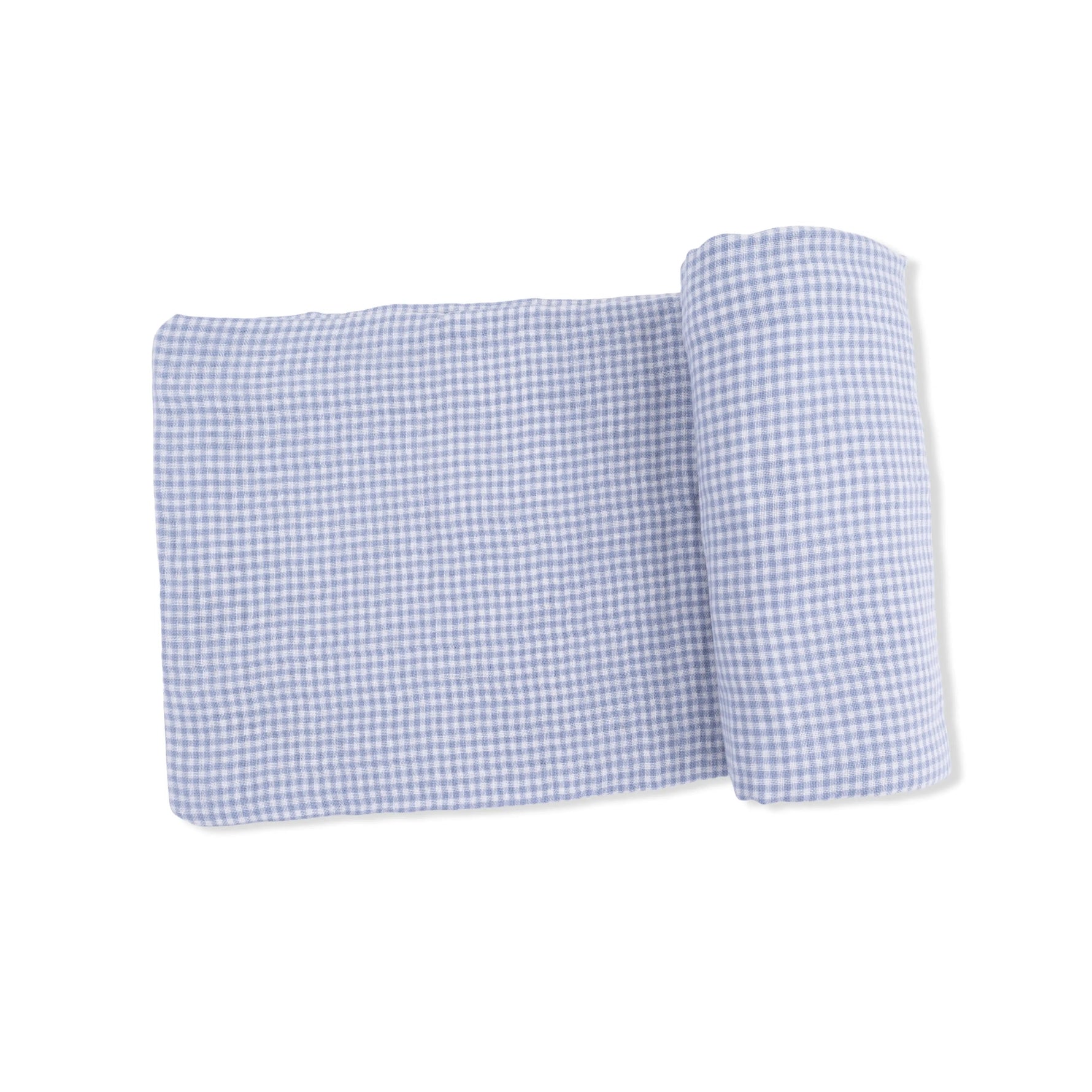 Angel Dear Micro Gingham Blue Blizzard - Swaddle Blanket - 