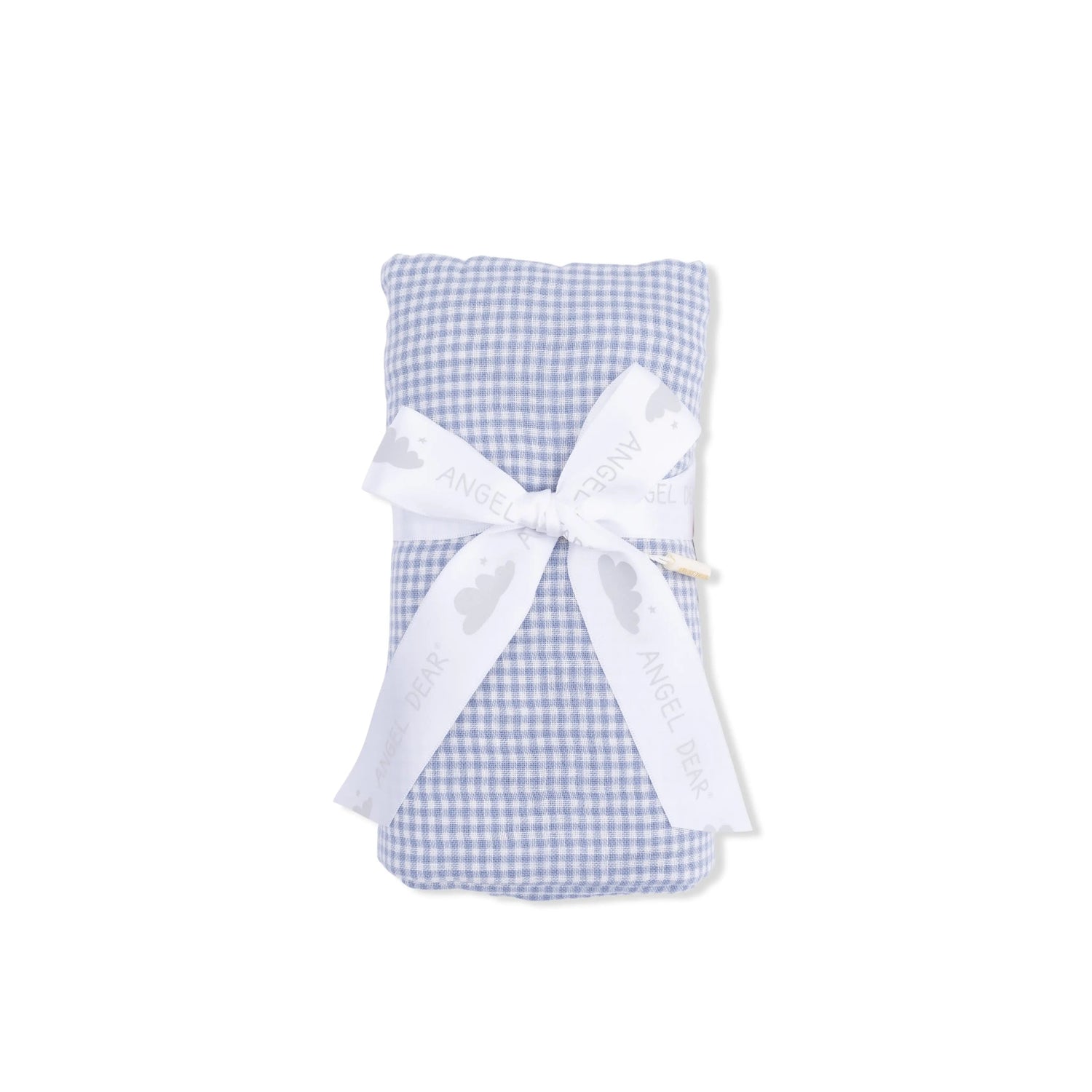 Angel Dear Micro Gingham Blue Blizzard - Swaddle Blanket - 
