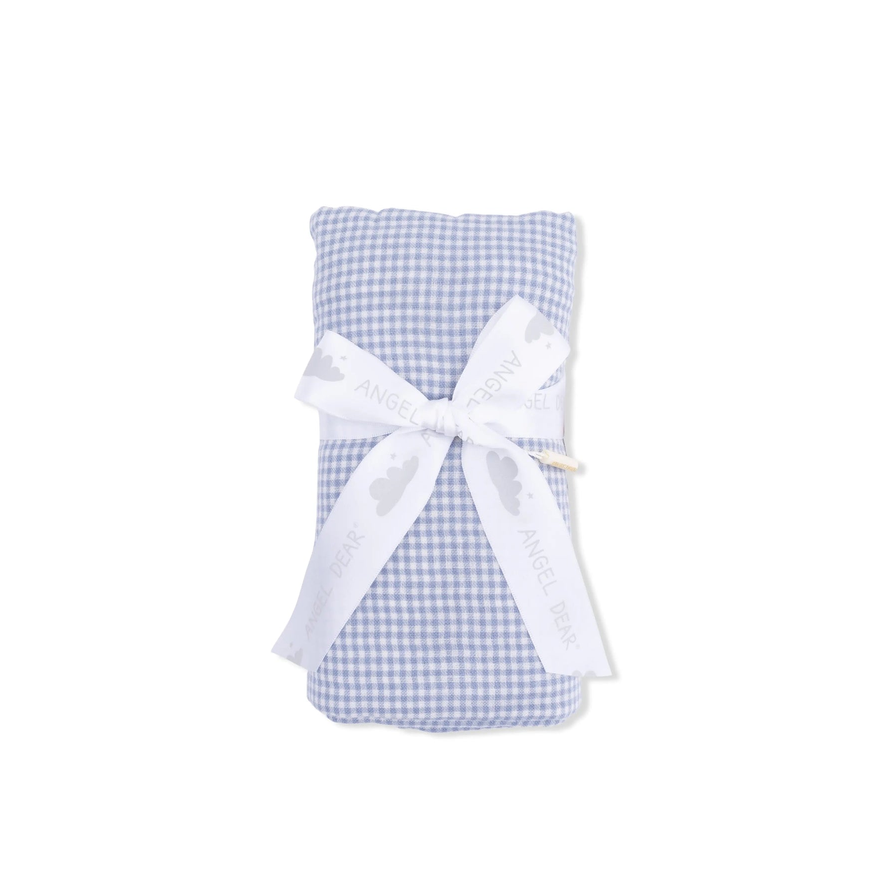 Angel Dear Micro Gingham Blue Blizzard - Swaddle Blanket - 