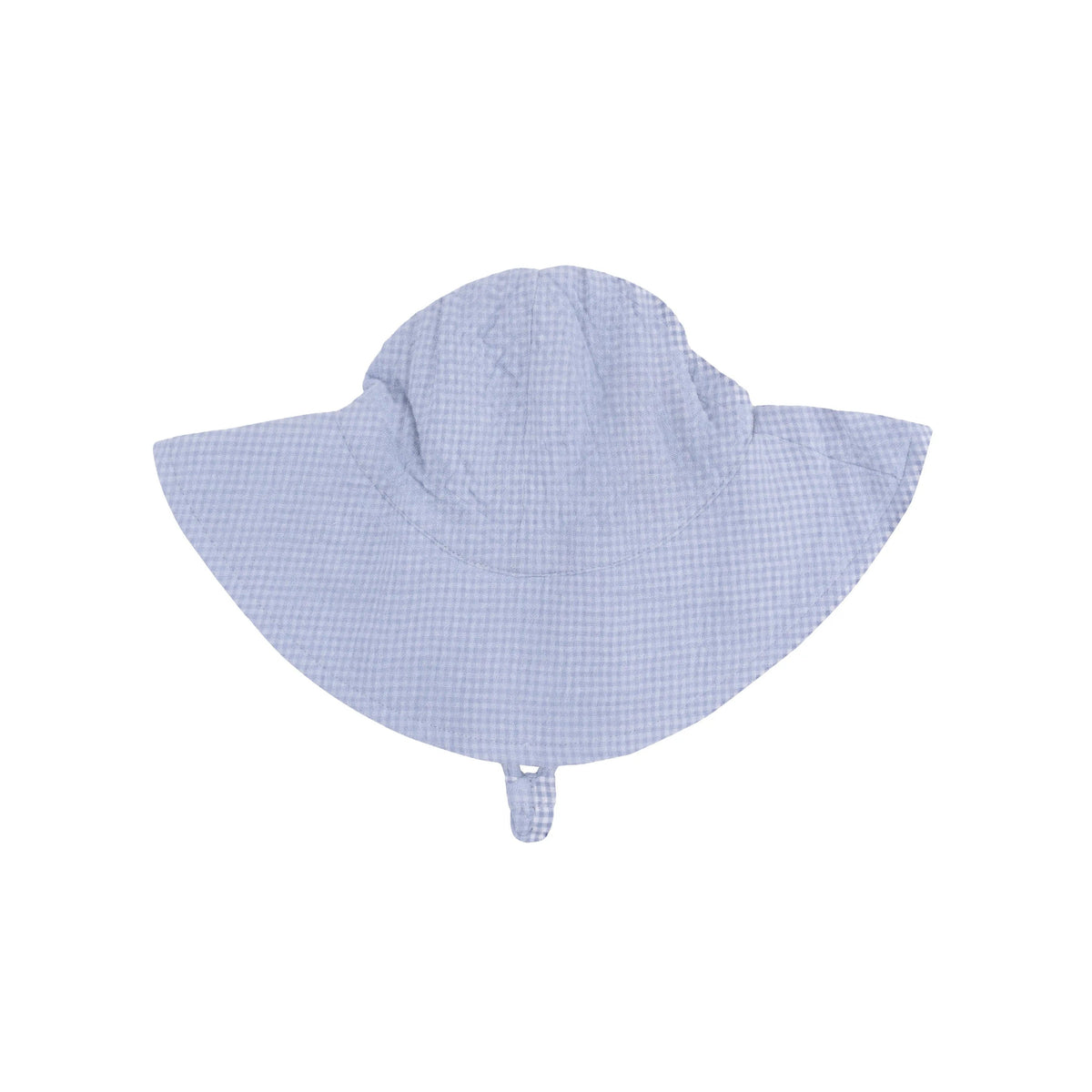 Angel Dear Micro Gingham Blue Blizzard - Wide Brim Sun Hat - 