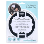 Three Little Tots Micro Preemie No Touching Car Seat Sign Tag - 
