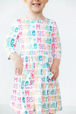 Mila & Rose ® Middle Sister 3/4 Sleeve Pocket Twirl Dress - 