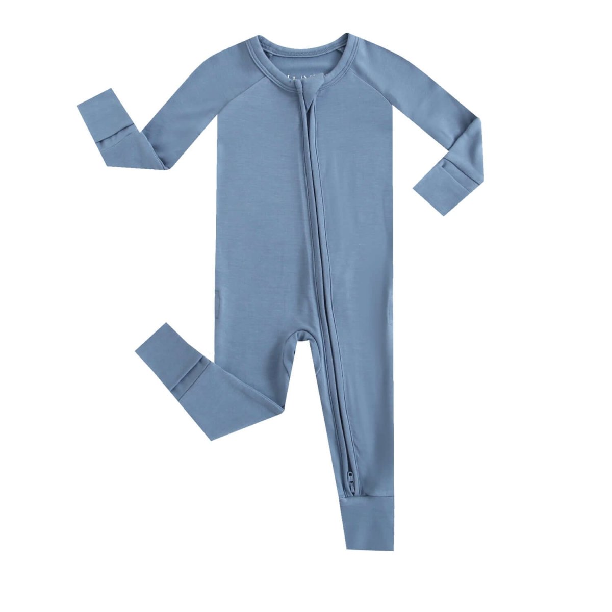 Luxie Charm Midnight Blue Zippered Baby Romper - Everetts Place Boutique - 