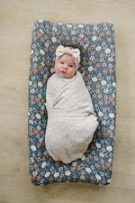Mebie Baby Midnight Floral Muslin Changing Pad Cover - 