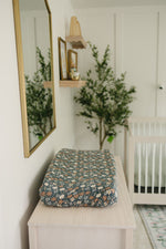 Mebie Baby Midnight Floral Muslin Changing Pad Cover - 