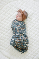 Mebie Baby Midnight Floral Muslin Swaddle Blanket - 