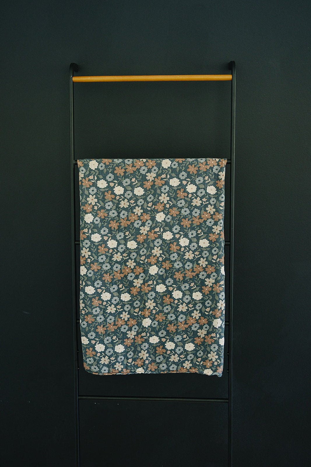 Mebie Baby Midnight Floral Muslin Swaddle Blanket - 