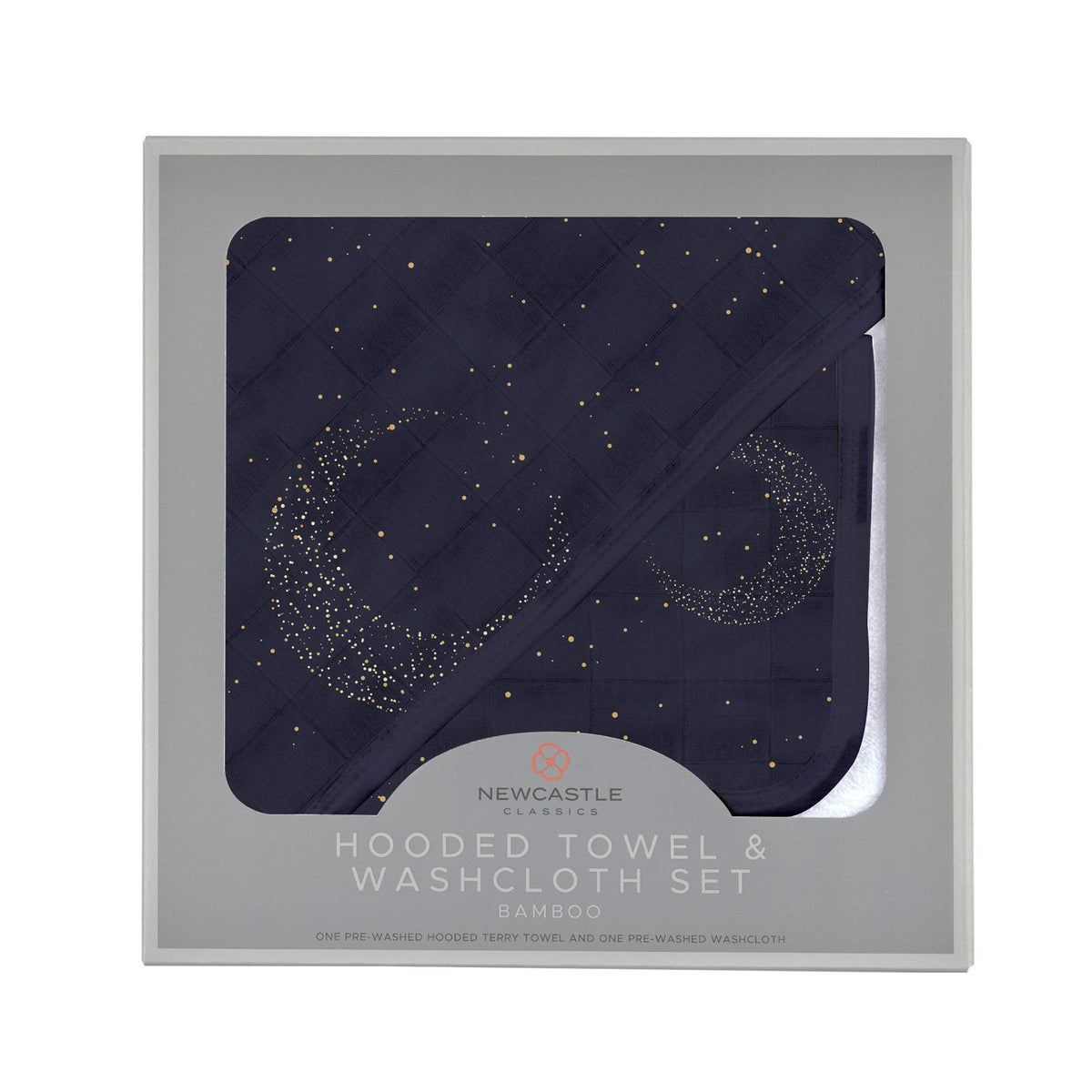Midnight Moon Bamboo Hooded Towel and Washcloth Set - Mat, Rug | Everetts Place