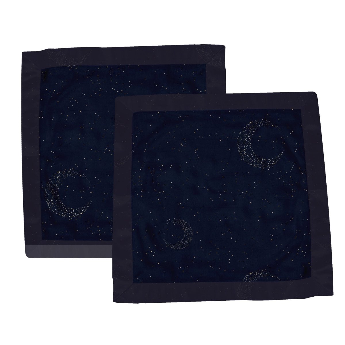 Newcastle Classics Midnight Moon Bamboo Muslin Blankie for Comfort and Security for Babies - 