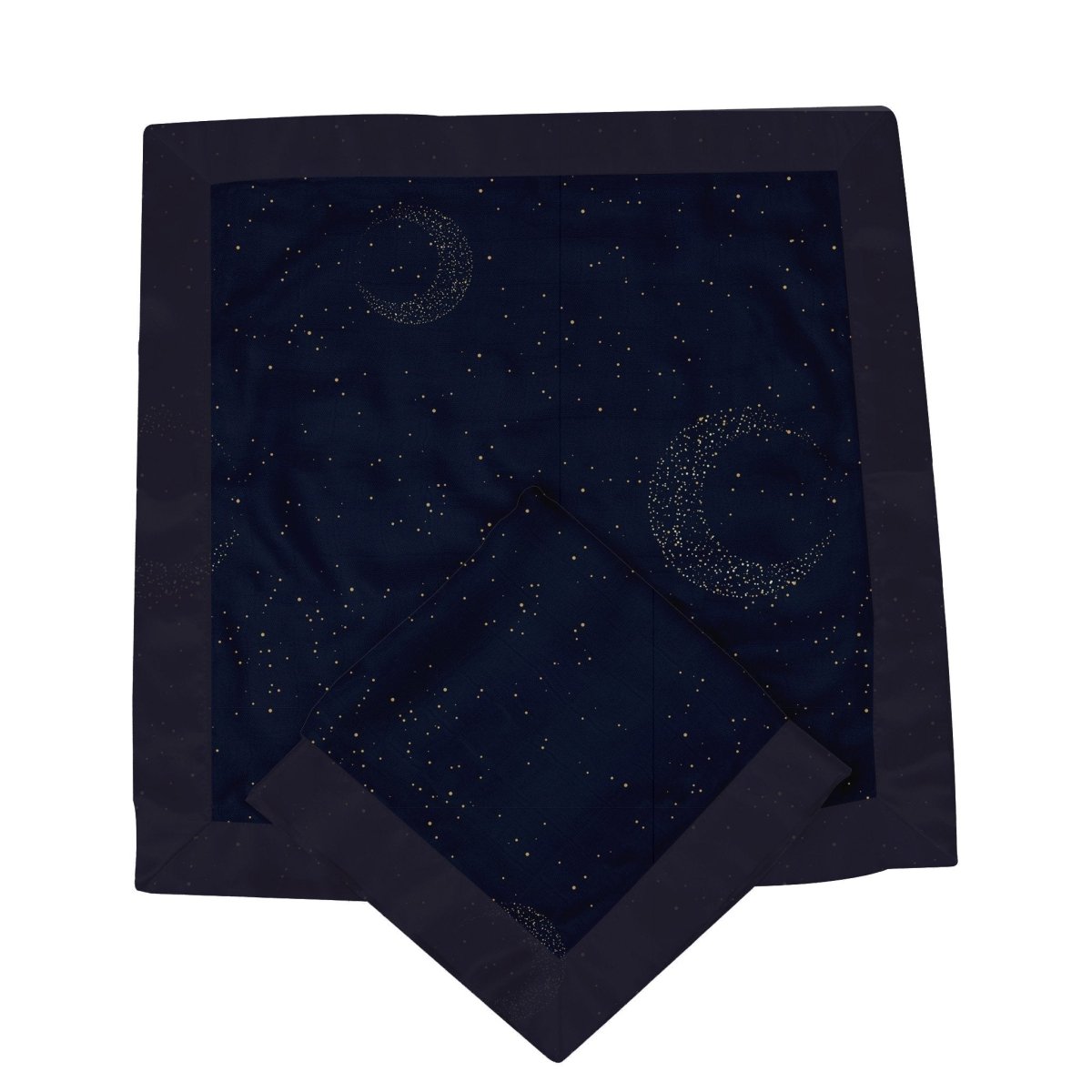 Newcastle Classics Midnight Moon Bamboo Muslin Blankie for Comfort and Security for Babies - 