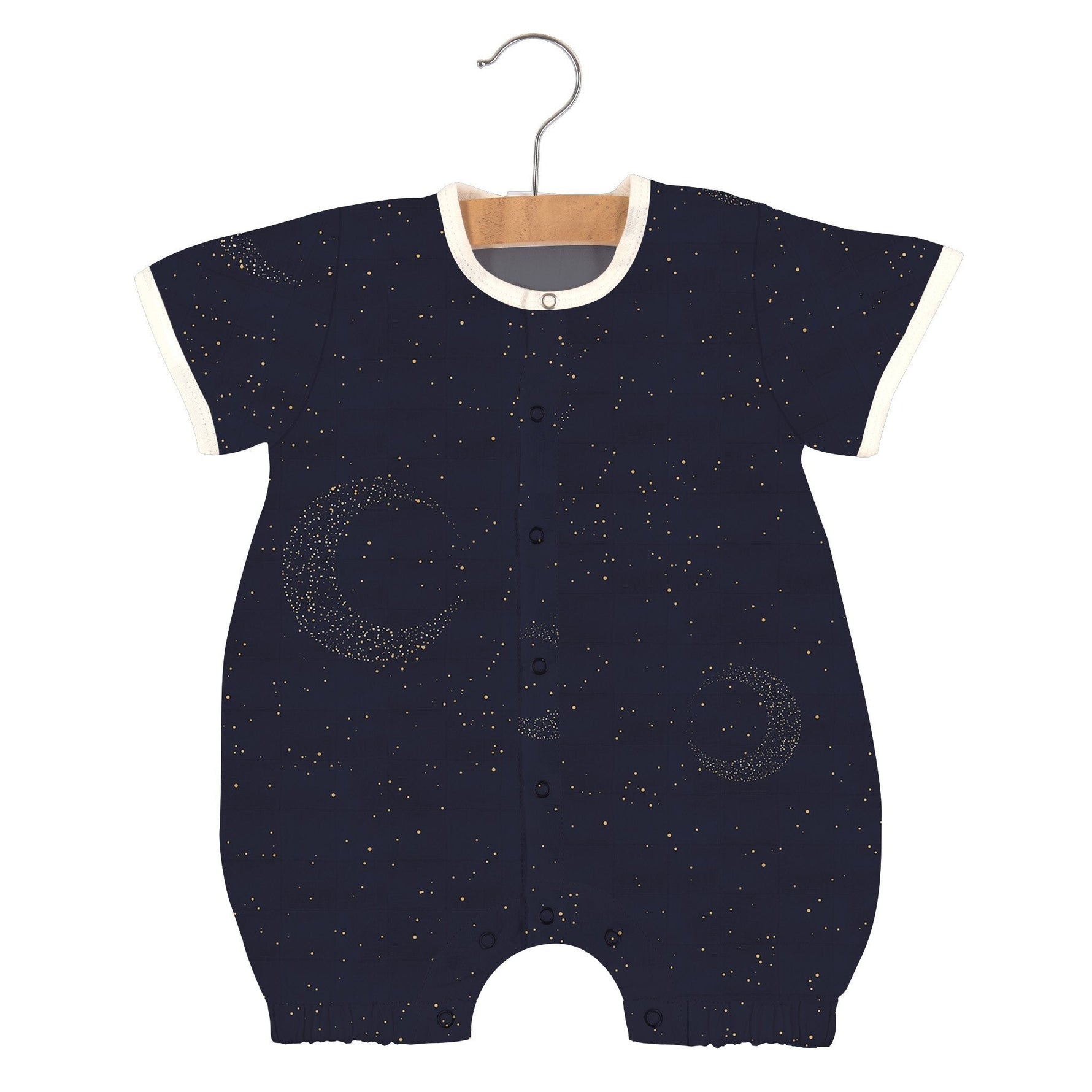 Newcastle Classics Midnight Moon Bamboo Mini Romper with Breathable Fabric for Babies - Apparel & Accessories > Clothing > Baby & Toddler Clothing > Baby One-Pieces Clothing