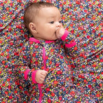 Bestaroo Midnight Petals Footie Baby Sleeper With Zipper For Easy Diaper Change - 