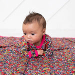 Bestaroo Midnight Petals Footie Baby Sleeper With Zipper For Easy Diaper Change - 