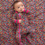 Bestaroo Midnight Petals Footie Baby Sleeper With Zipper For Easy Diaper Change - 