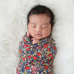 Midnight Petals Swaddle - Cheek, Baby & Toddler Clothing, Skin, Child, Textile | Everetts Place