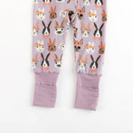Dreamlet Midsummer Bunnies Convertible Zip Footies Bamboo Fabric - Everetts Place Boutique - 