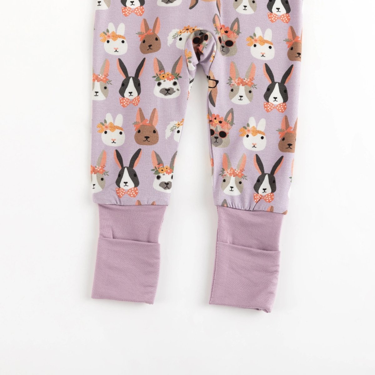 Dreamlet Midsummer Bunnies Convertible Zip Footies Bamboo Fabric - Everetts Place Boutique - 