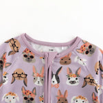 Dreamlet Midsummer Bunnies Convertible Zip Footies Bamboo Fabric - Everetts Place Boutique - 