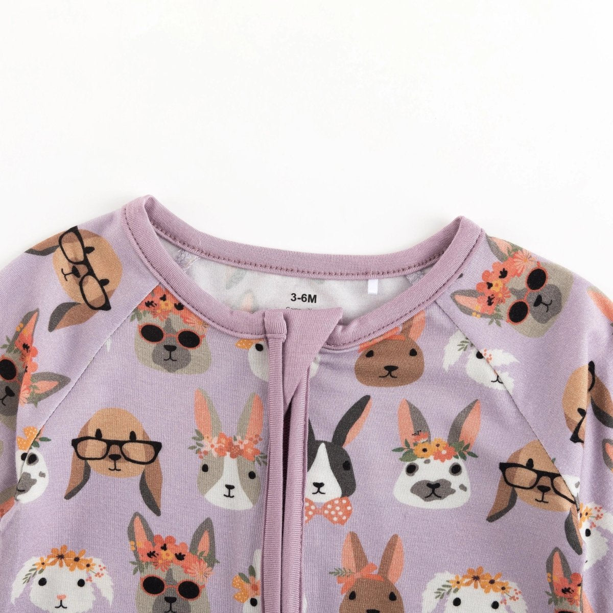 Dreamlet Midsummer Bunnies Convertible Zip Footies Bamboo Fabric - Everetts Place Boutique - 